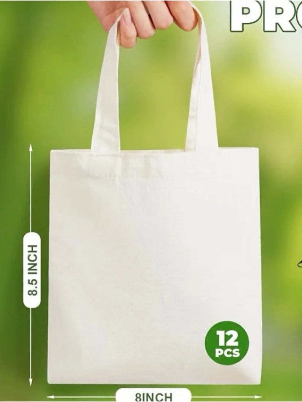 Canvas Tote Bag with 'All My Meds' Graphic - Cream, NEW!